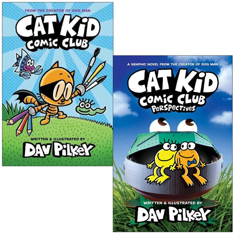 Cat Kid Comic Club Series By Dav Pilkey Collection 2 Books Set (Perspectives)