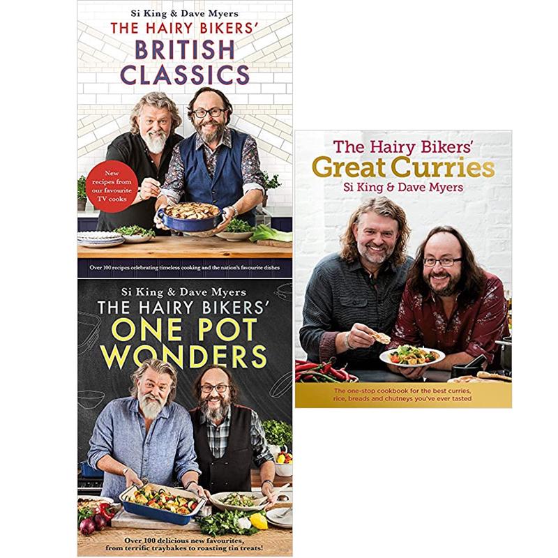 The Hairy Bikers Series By Hairy Bikers 3 Books Set Hardcover (British Classics, Great Curries , One Pot Wonders)
