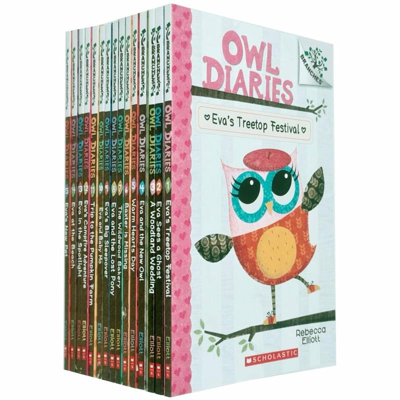 Owl Diaries Collection 1-15 Books Set By Rebecca Elliott (Eva's Treetop Festival)