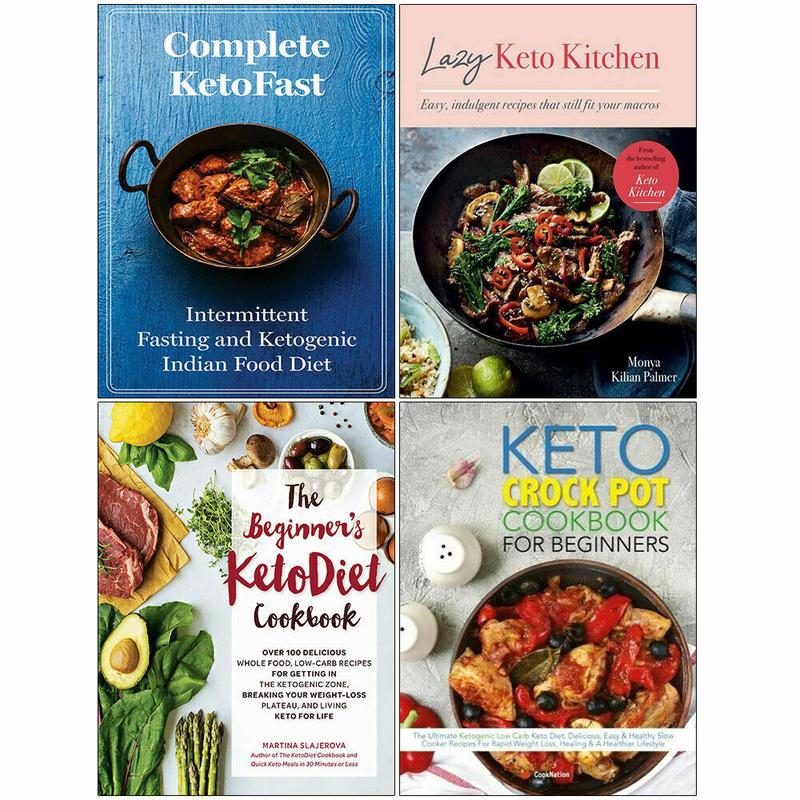 Complete KetoFast, Lazy Keto Kitchen, KetoDiet Cookbook, Keto Crock 4 Books Set