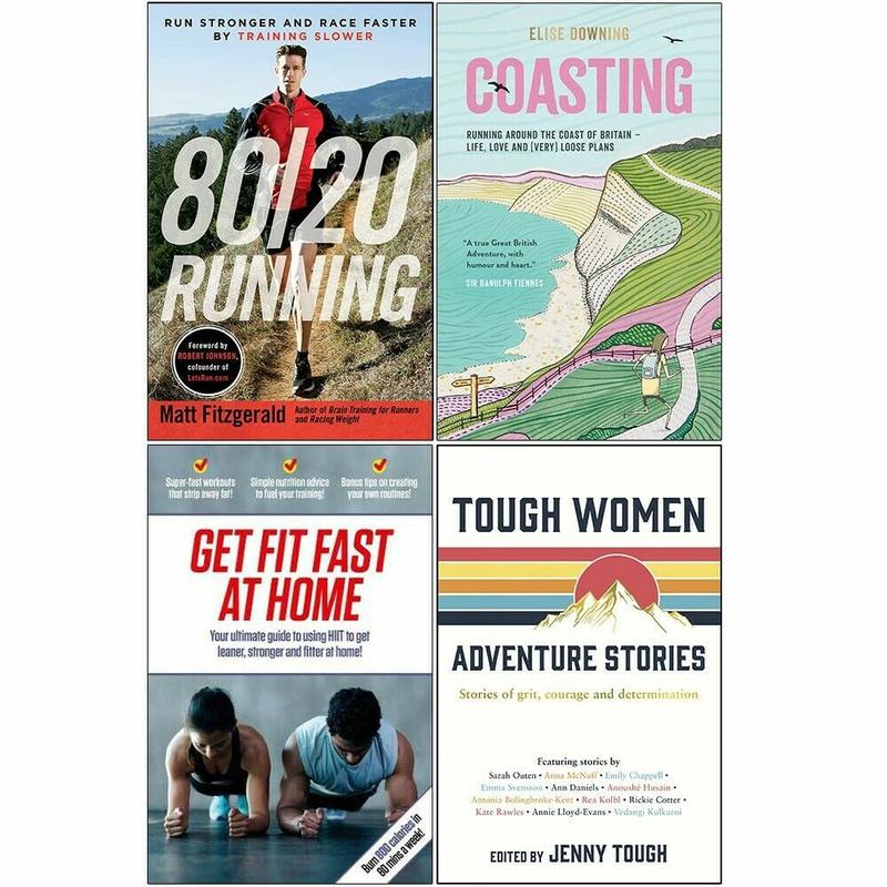 80/20 Running, Coasting, Get Fit Fast At Home, Tough Women 4 Books Set