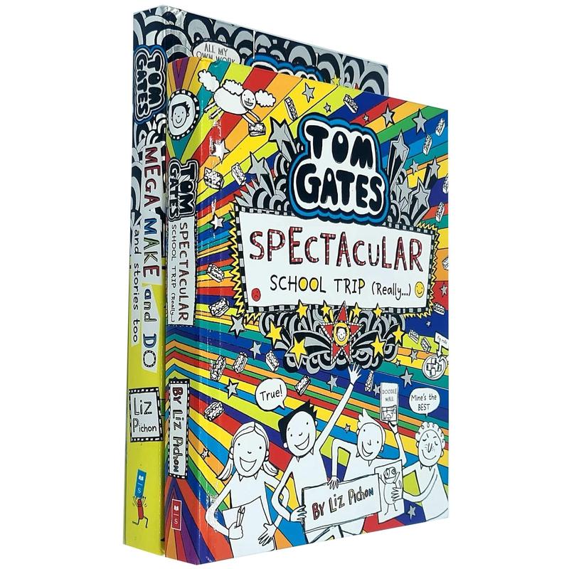Tom Gates Collection 2 Books Set By Liz Pichon (Spectacular School Trip (Really) & Mega Make and Do and Stories Too!)