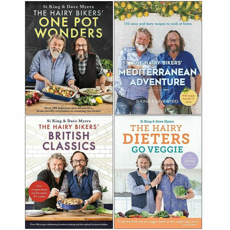 Hairy Bikers 4 Books Collection Set One Pot Wonders, Mediterranean, Go Veggie