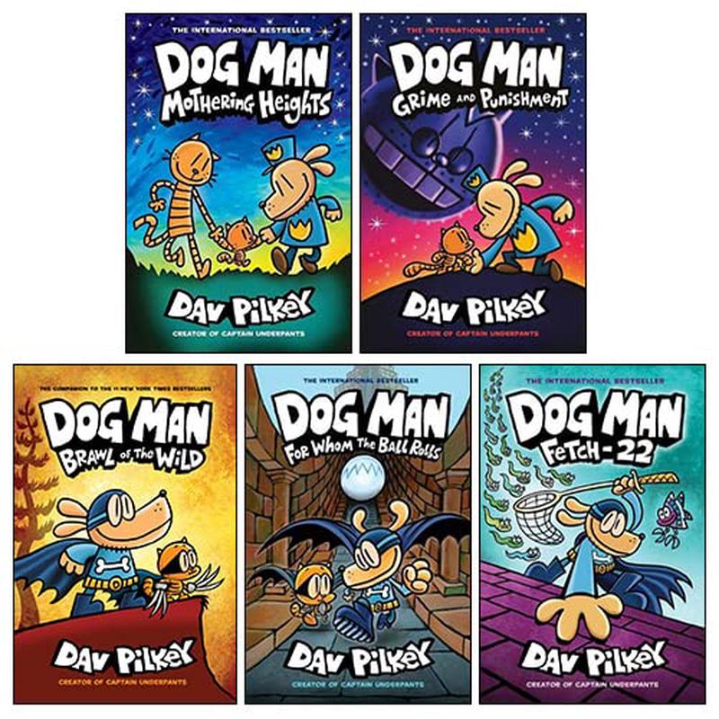 Dog Man Series 6-10 Collection 5 Books Set By Dav Pelkey Paperback