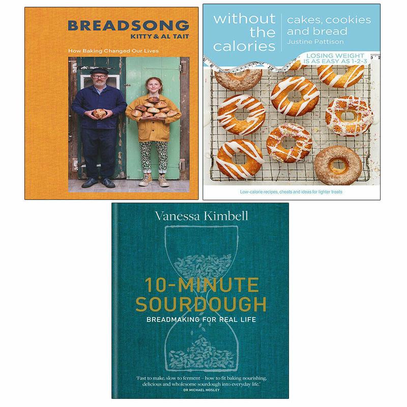 10-Minute Sourdough,Cakes Cookies & Bread, Breadsong Kitty Tait 3 Books Set