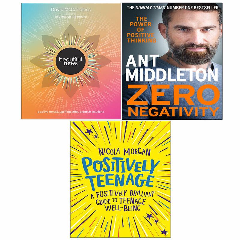 Beautiful News David McCandless, Positively Teenage, Zero Negativity 3 Books Set