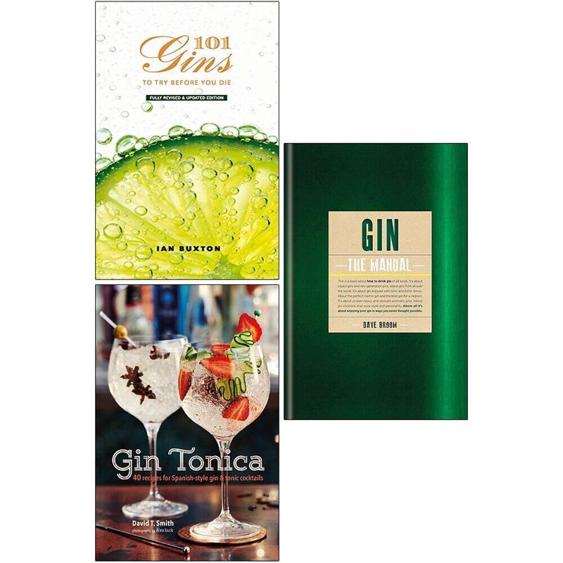 101 Gins To Try Before You Die, Gin Tonica, Gin The Manual 3 Books Collection Set
