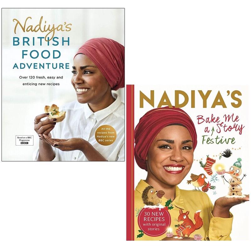 Nadiya Hussain Collection 2 Books Set Nadiya's British Food Adventure,Bake Me