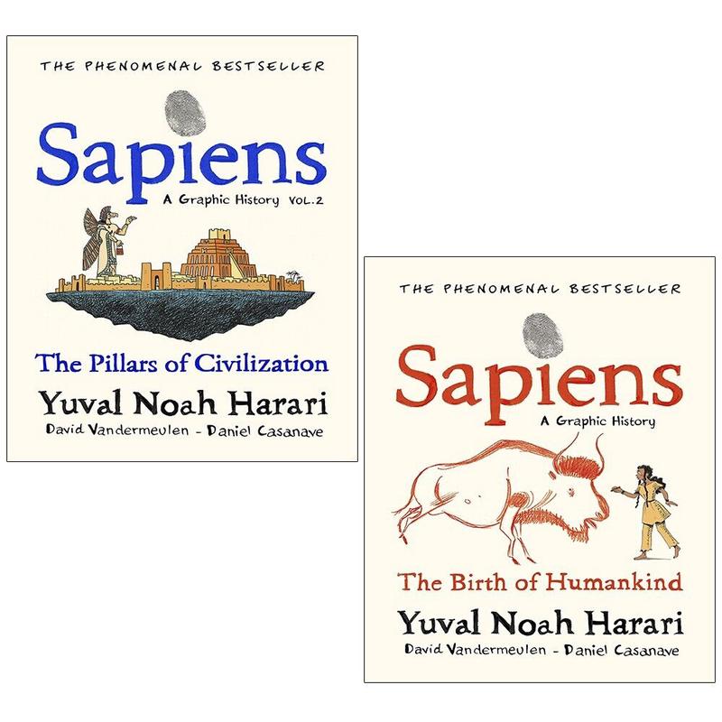 Yuval Noah Harari Collection 2 Books Set Sapiens A Graphic History Birth of Huma