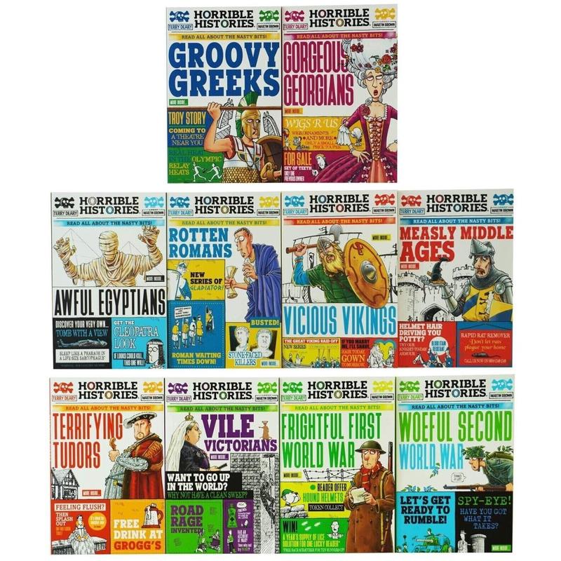 Horrible Histories Savage 10 Books Collection Set by Terry Deary