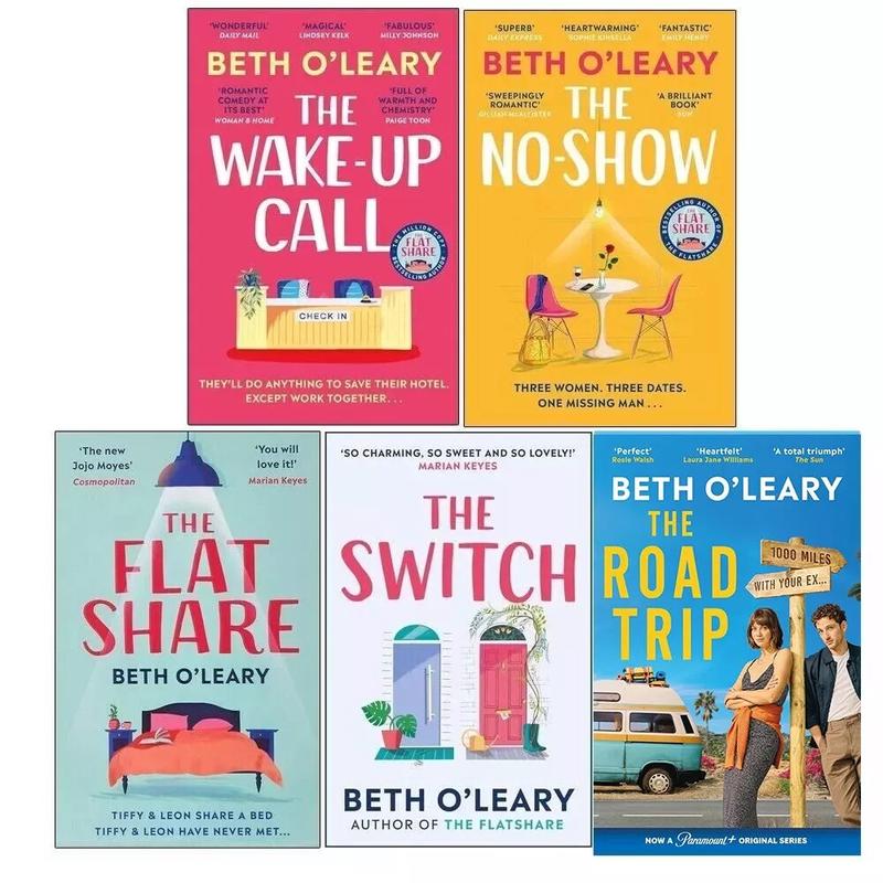 Beth O'Leary Collection 5 Books Set The Wake-Up Call, No-Show, Flatshare, Switch
