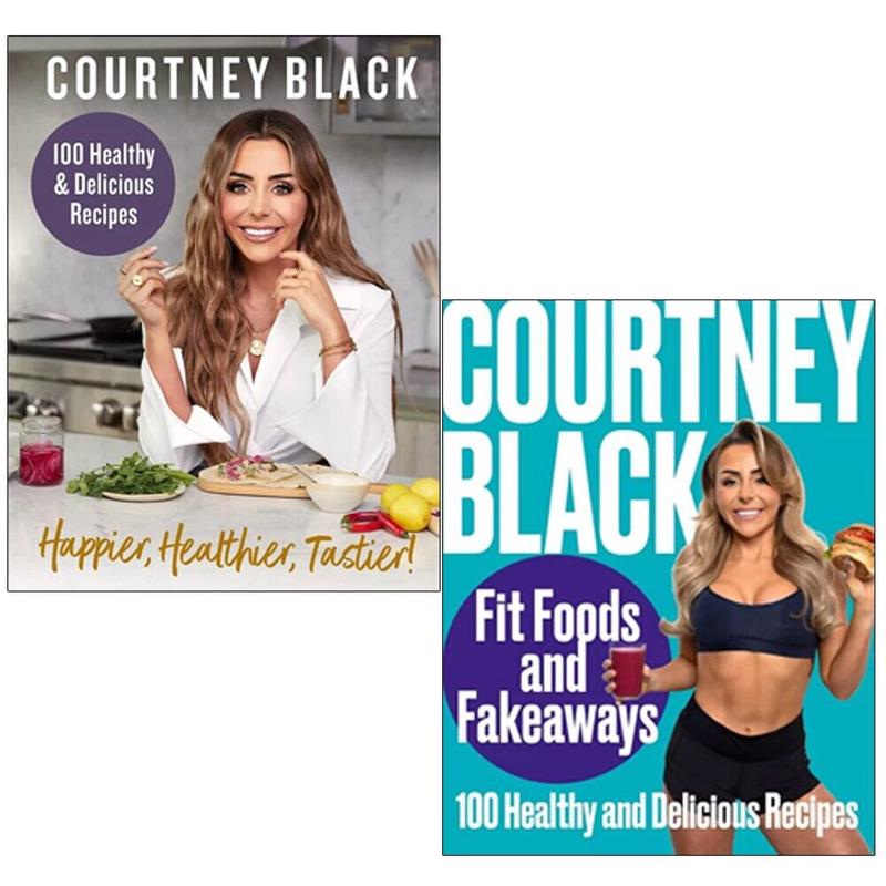 Courtney Black Collection 2 Books Set Happier Healthier, Fit Foods and Fakeaways