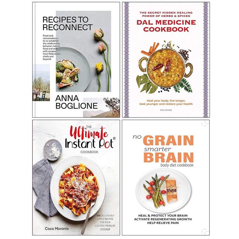Recipes to Reconnect (HB),Ultimate Instant,No Grain Smarter,Dal Medicine 4 Books Set