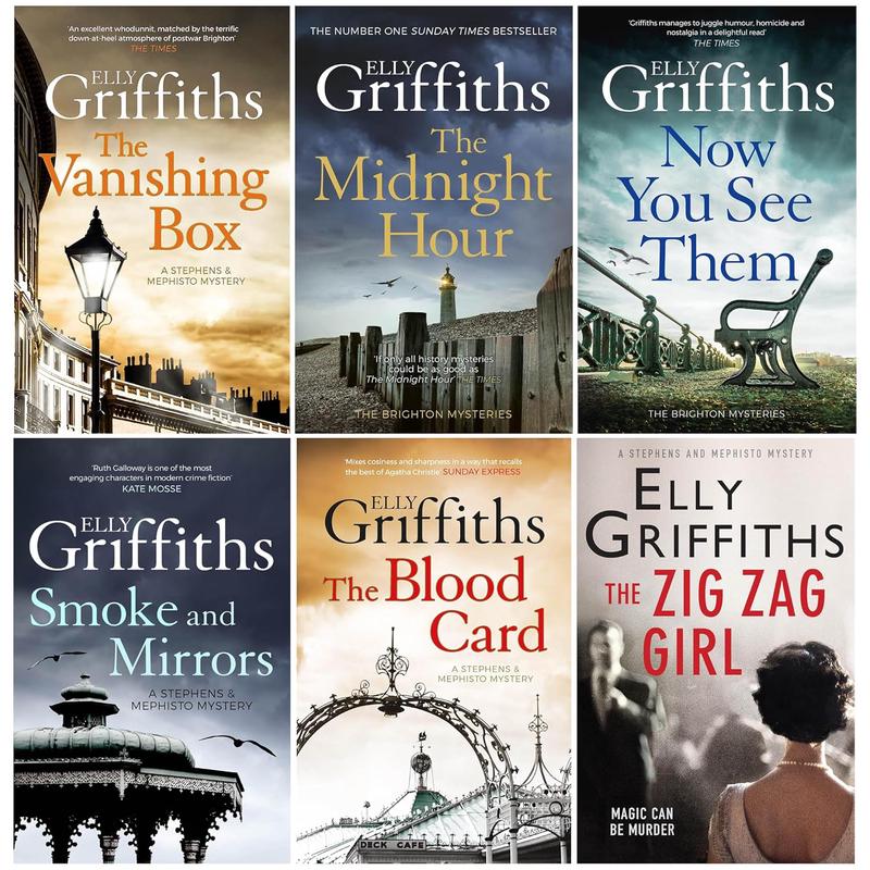 The Brighton Mysteries Series Books 1 - 6 Collection Set by Elly Griffiths (Zig Zag Girl, Smoke)