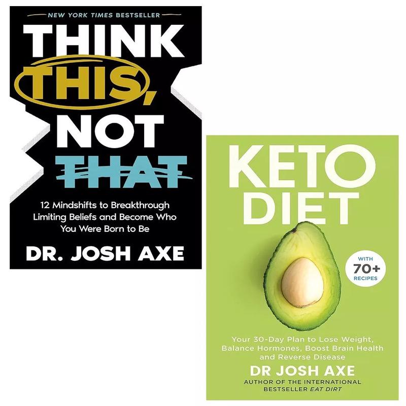 Dr Josh Axe Collection 2 Books Set Think This Not That Josh Axe (HB), Keto Diet