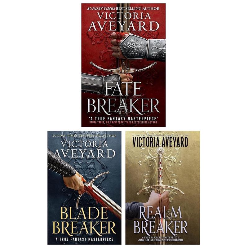 Realm Breaker Series 3 Books Collection Set by Victoria Aveyard (Fate Breaker[Hard Cover], Blade Breaker, Realm Breaker)