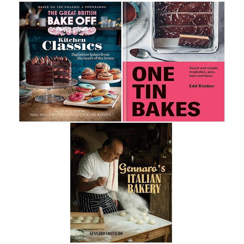 Great British Bake Off,Gennaros Italian Bakery,One Tin Bakes Edd Kimber 3 Books Set
