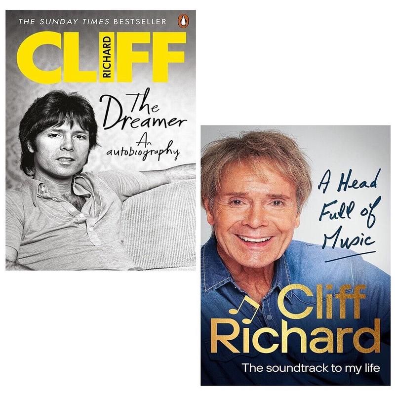 Cliff Richard Collection 2 Books Set Head Full of Music,Dreamer An Autobiography
