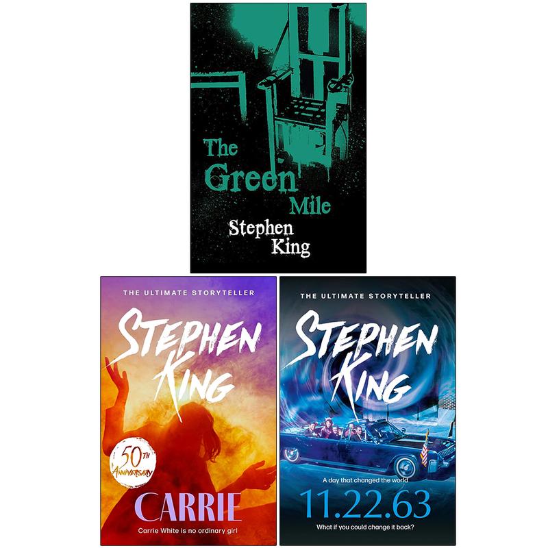Stephen King 3 Books Collection Set(Carrie, 11.22.63, The Green Mile)