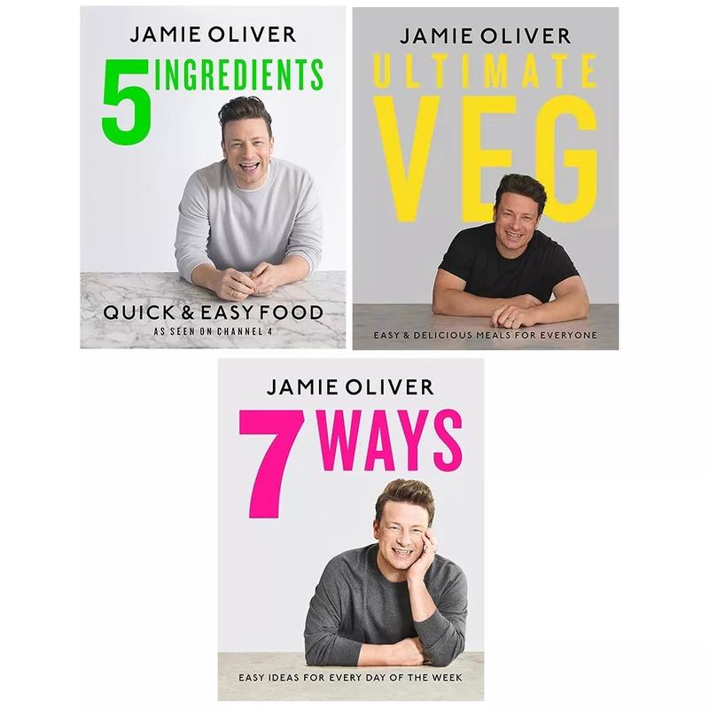 Jamie Oliver Collection 3 Books Set 5 Ingredients Quick Easy Food, Ultimate Veg