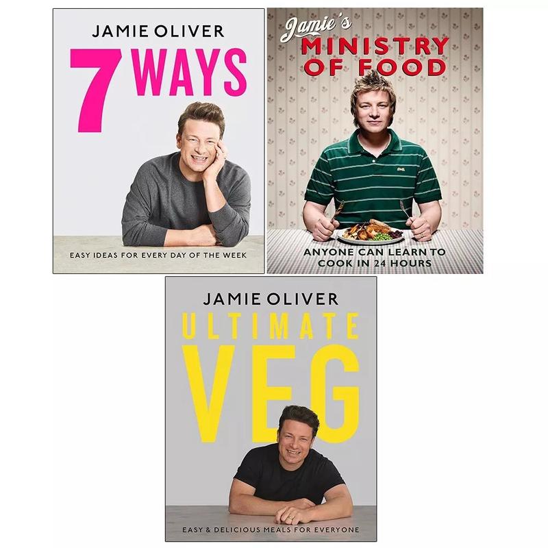Jamie Oliver Collection 3 Books Set Jamie's Ministry Food, Ultimate Veg,7 Ways