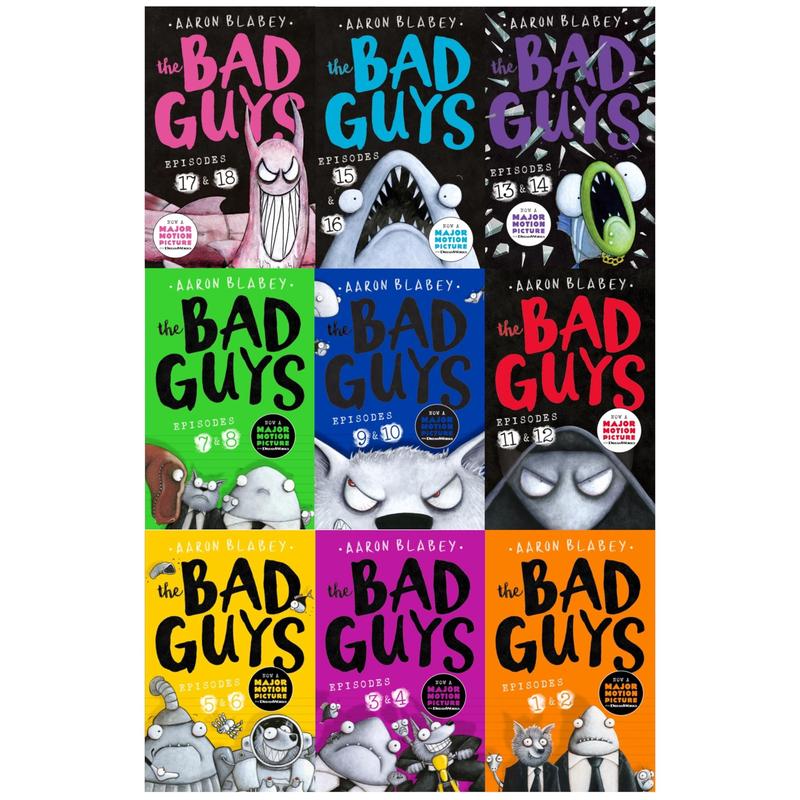 The Bad Guys Episodes 1-18 Collection 9 Books Set by Aaron Blabey
