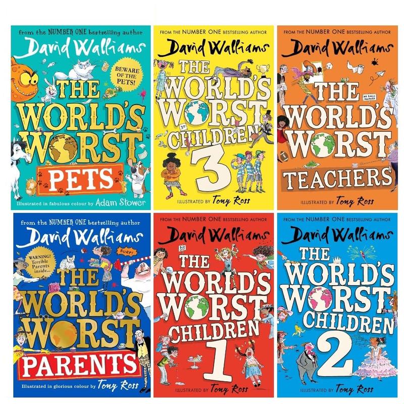 David Walliams Collection 6 Books Set The Worlds Worst Teachers, The Worlds Worst Parents