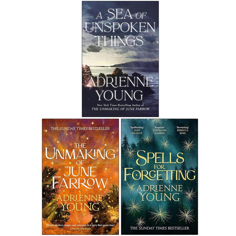 Adrienne Young 3 Books Collection Set (A Sea of Unspoken Things, Unmaking of June Farrow, Spells for Forgetting)