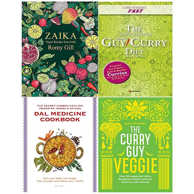 Zaika, Lose Weight Fast,Dal Medicine Cookbook, The Curry Guy Veggie 4 Books Collection Set