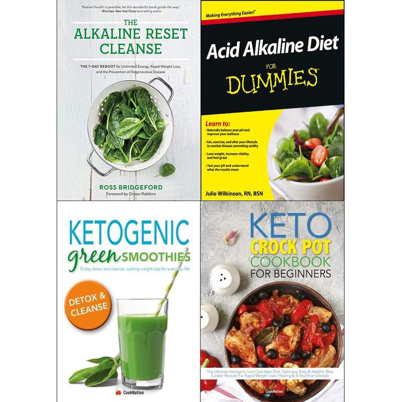 Alkaline reset cleanse [hardcover], acid alkaline diet for dummies, ketogenic green smoothies collection 4 books set