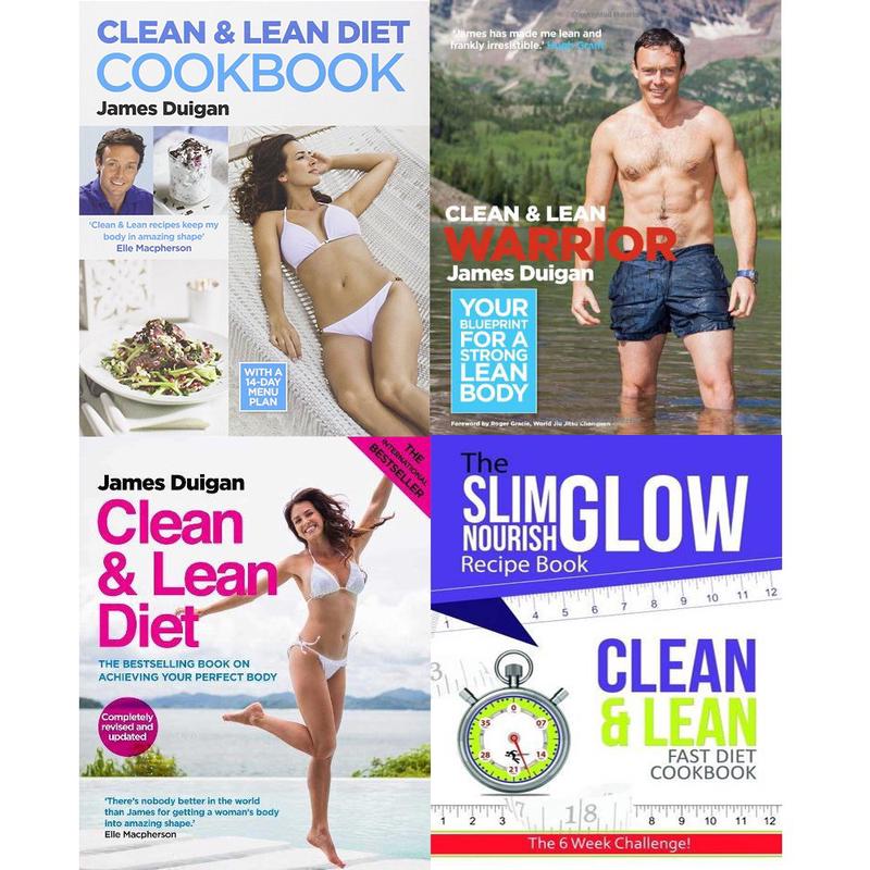 Clean and Lean Diet Cookbook Collection James Duigan 4 Books Set