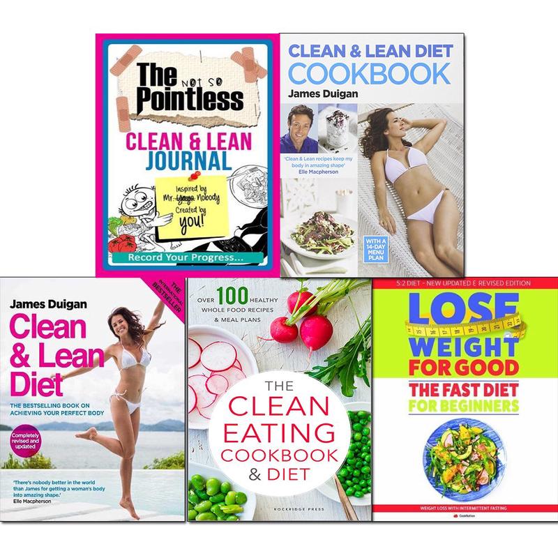 James Duigan Clean & Lean Diet Journal and Book Collection 5 Books Bundle