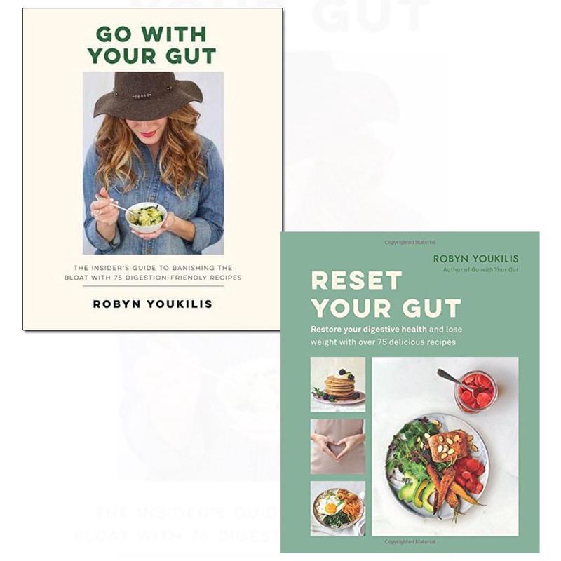 Robyn youkilis collection go with your gut, reset your gut 2 books set